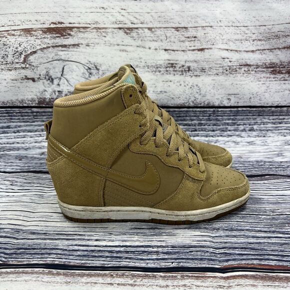 Nike Dunk Sky Hi Hidden Wedge Tan Dessert Camo Sneakers, Women’s Size 6.5 - Picture 1 of 9
